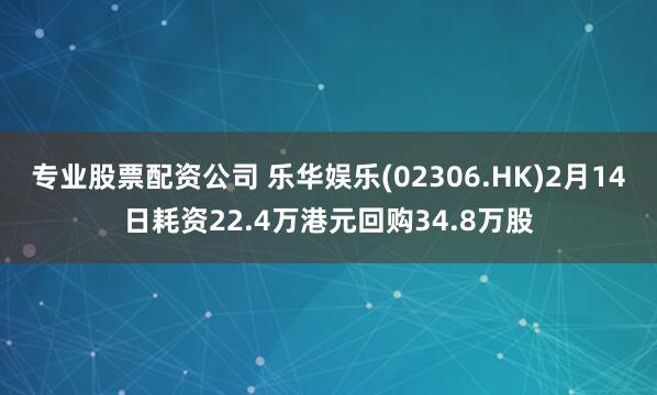 专业股票配资公司 乐华娱乐(02306.HK)2月14日耗资22.4万港元回购34.8万股