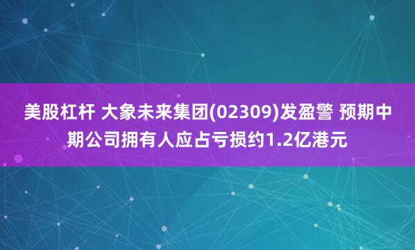 美股杠杆 大象未来集团(02309)发盈警 预期中期公司拥有人应占亏损约1.2亿港元